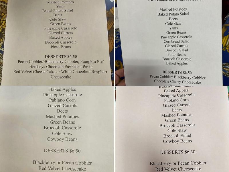 Sanctuary Restaurant And TeaRoom Menu