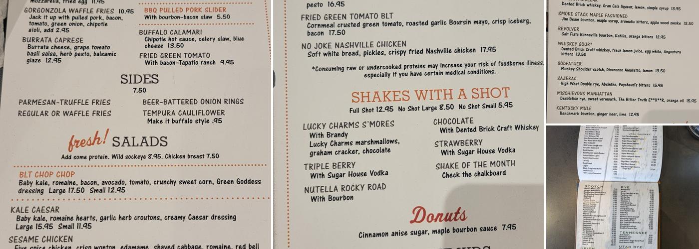 Stack 571 Burger and Whiskey Bar - Riverton Menu