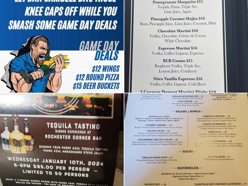 Rochester Corner Bar Menu