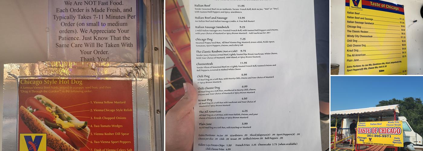 Taste of Chicago Menu