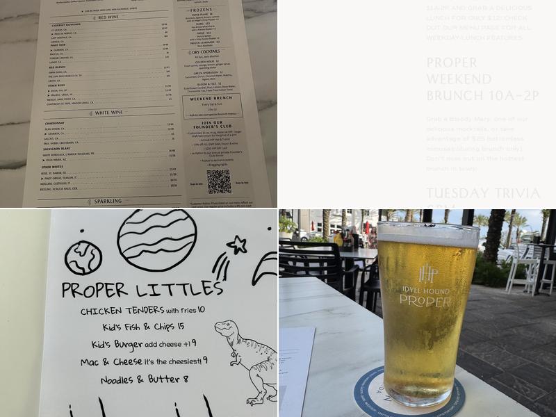 Idyll Hound Proper Menu