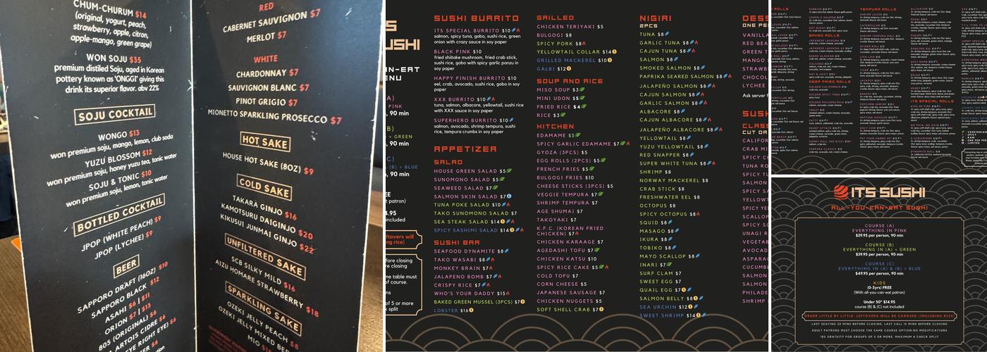 Its Sushi - Roseville Menu