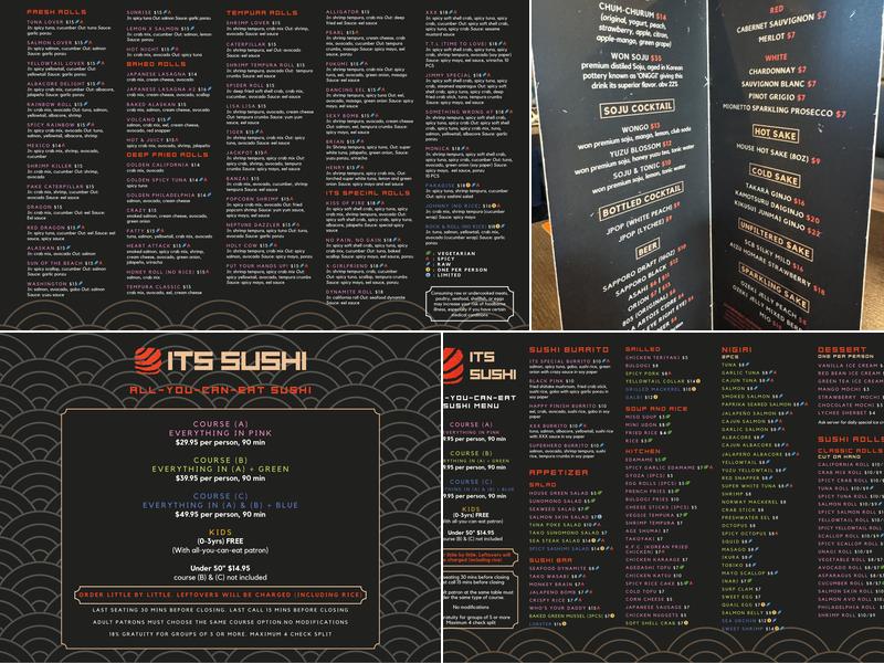 Its Sushi - Roseville Menu