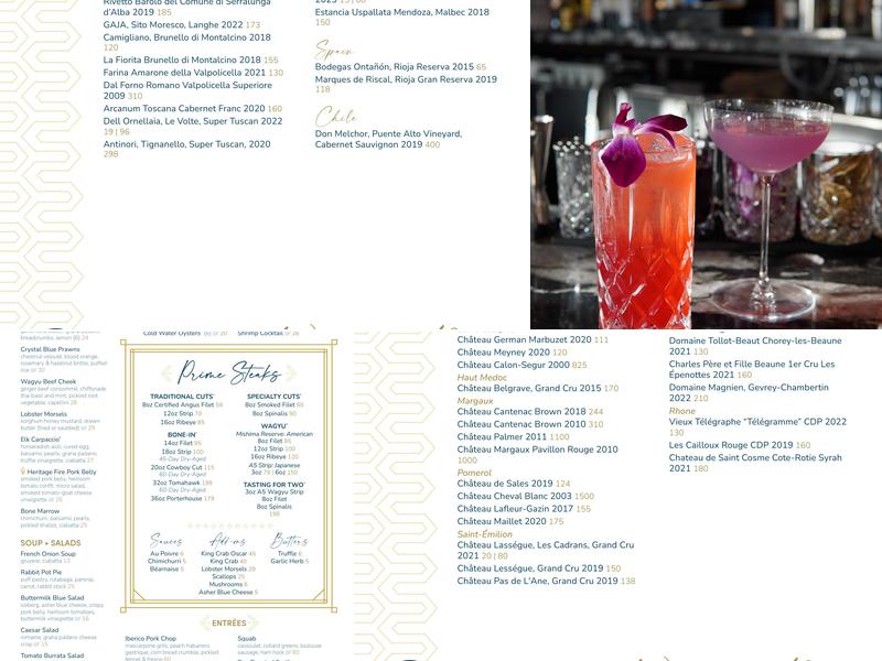 Bask Steakhouse Menu