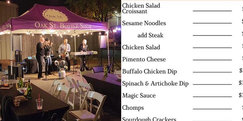 Oak Street Bottle Shop Menu