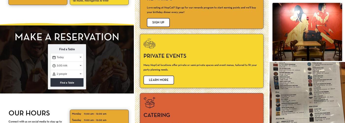 HopCat Royal Oak Menu