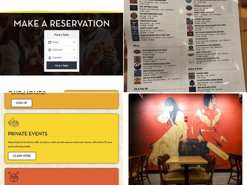 HopCat Royal Oak Menu