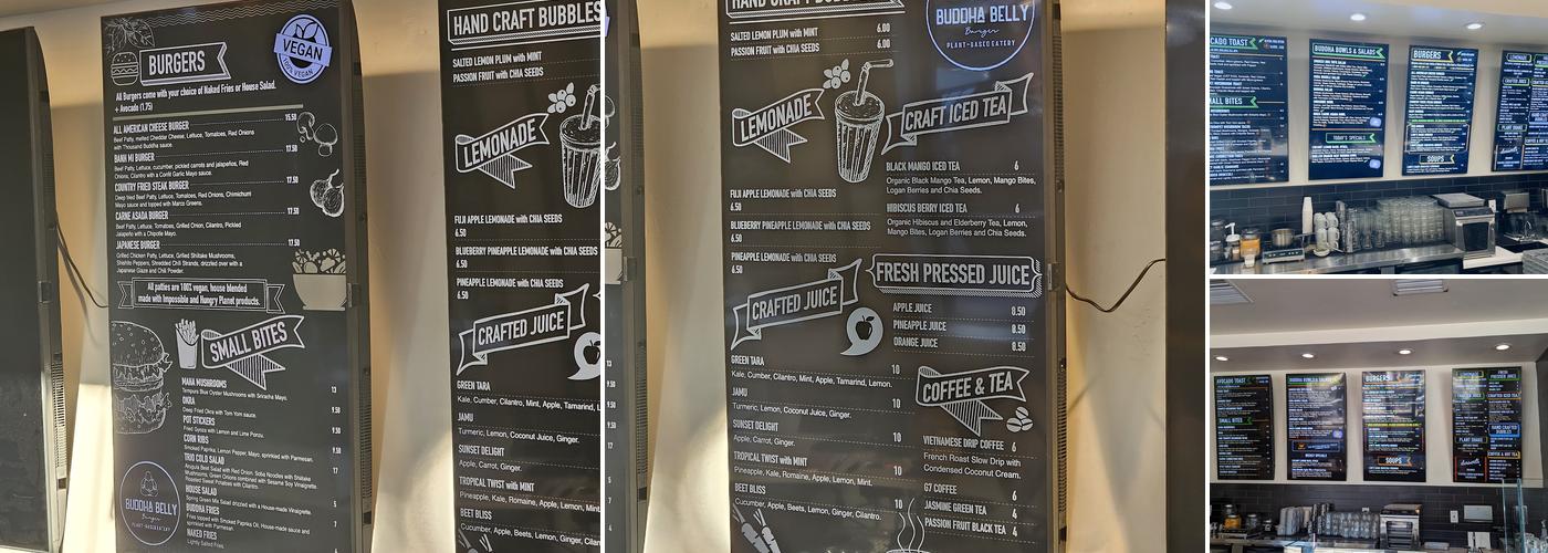 Buddha Belly Burger Menu