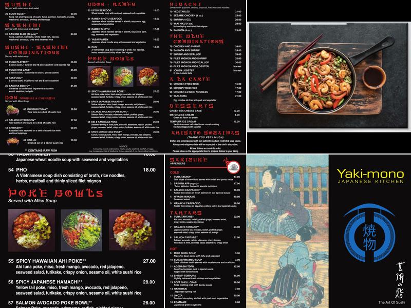 Yaki-mono Menu