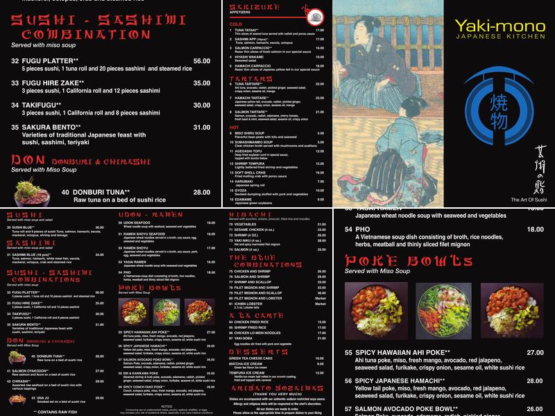 Yaki-mono Menu