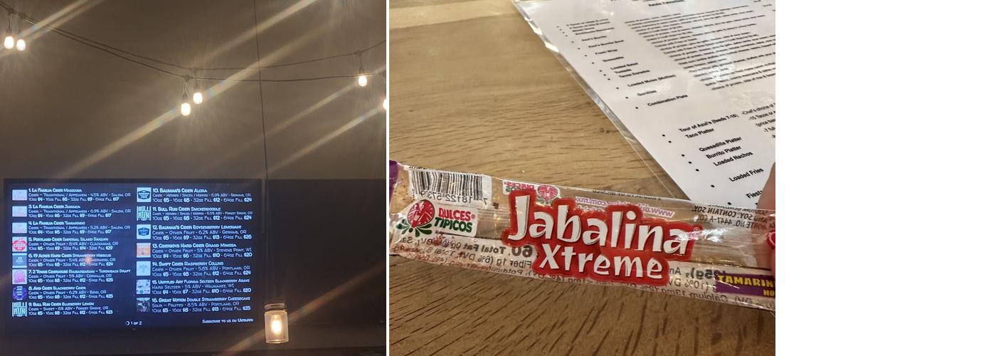 La Familia Cider Menu