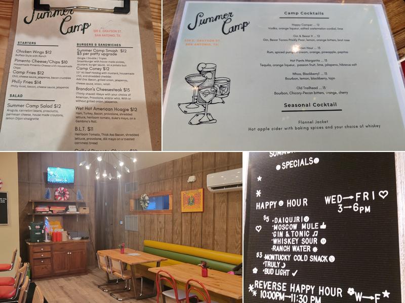 Summer Camp Menu