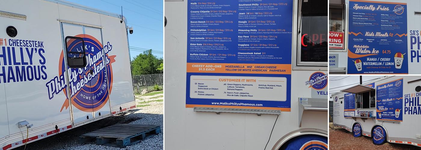 Malik’s Philly’s Phamous Cheesesteaks Menu