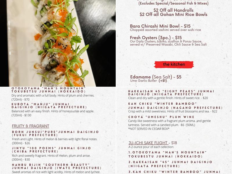 Ju-ichi Menu
