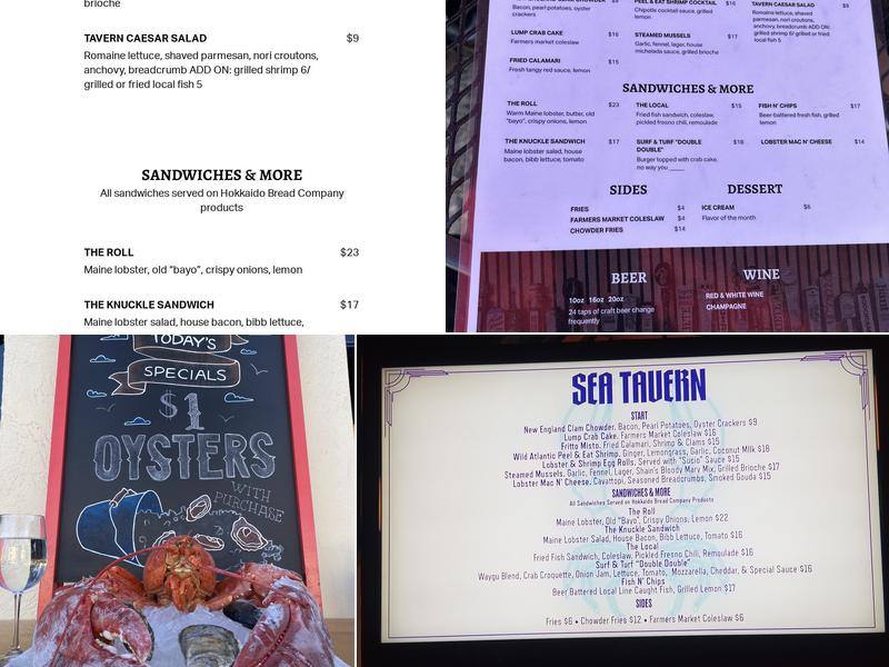 Sea Tavern Menu