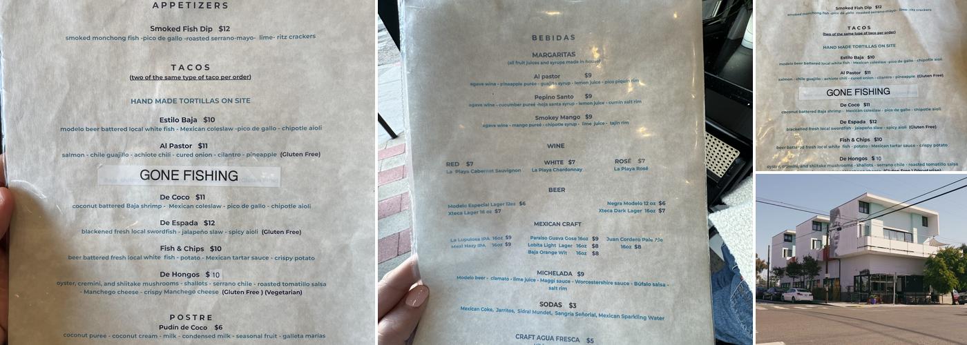 FISH GUTS Menu