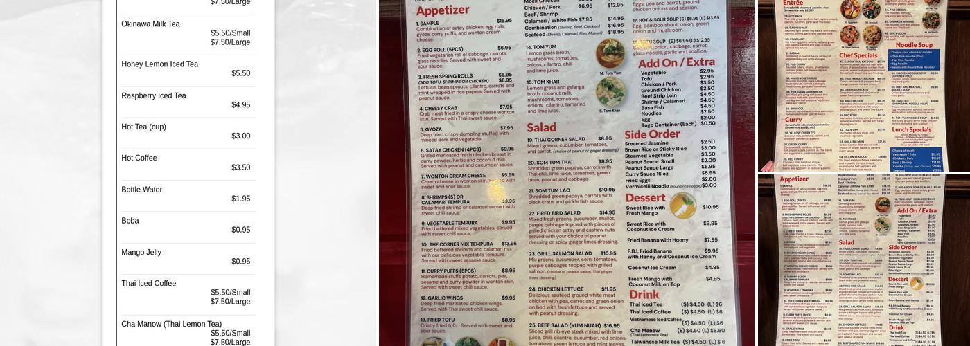 Corner Thai Kitchen Menu
