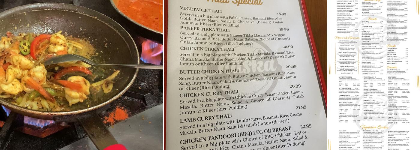 Chaska Restaurant Menu