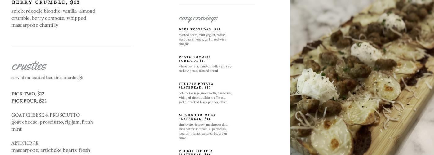 Little Wine House Menu