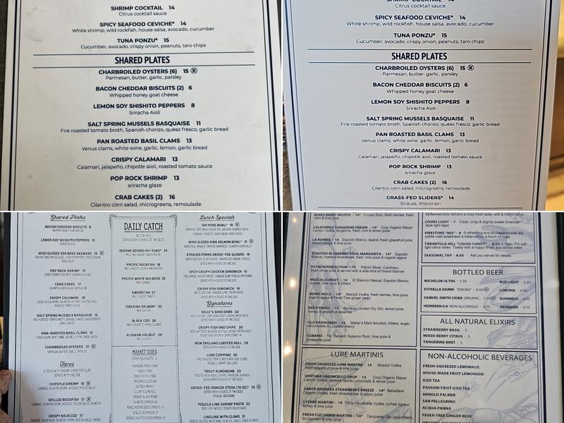 Lure Fish House Menu