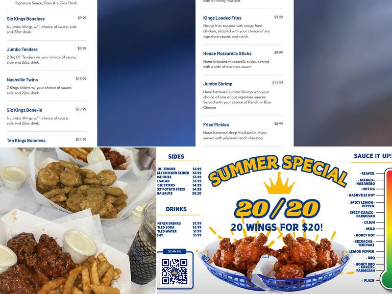 Wing Kings Menu
