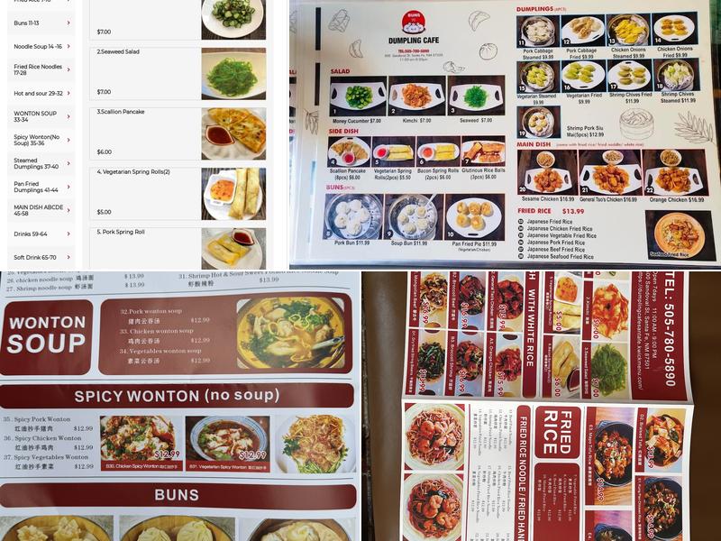 DUMPLING CAFE Menu