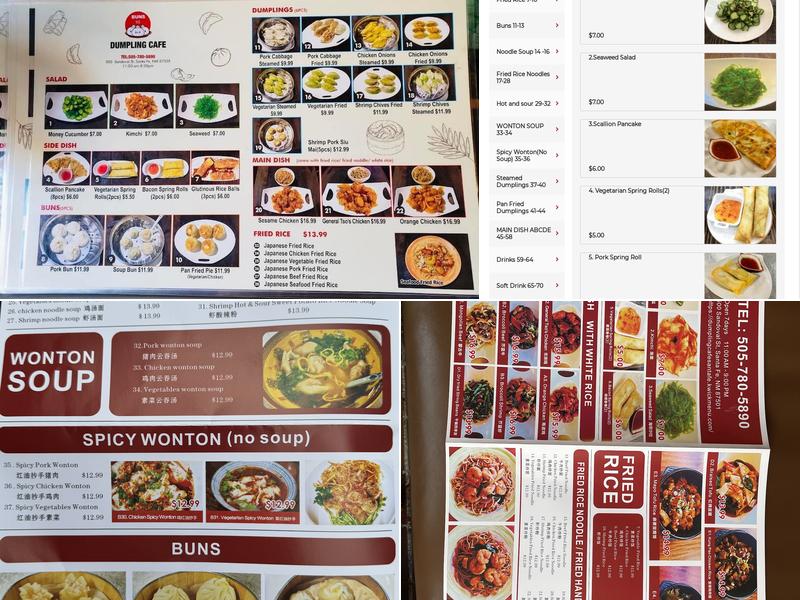DUMPLING CAFE Menu