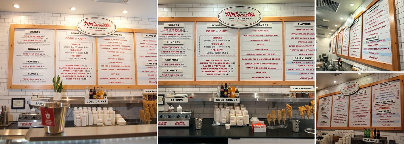 McConnell's Fine Ice Creams - Third Street Promenade Menu