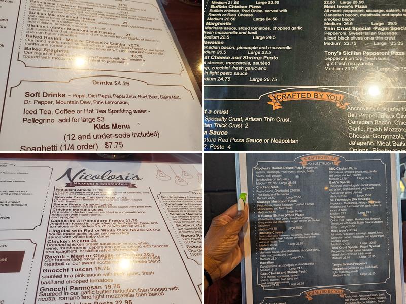 Nicolosi's Santee Menu