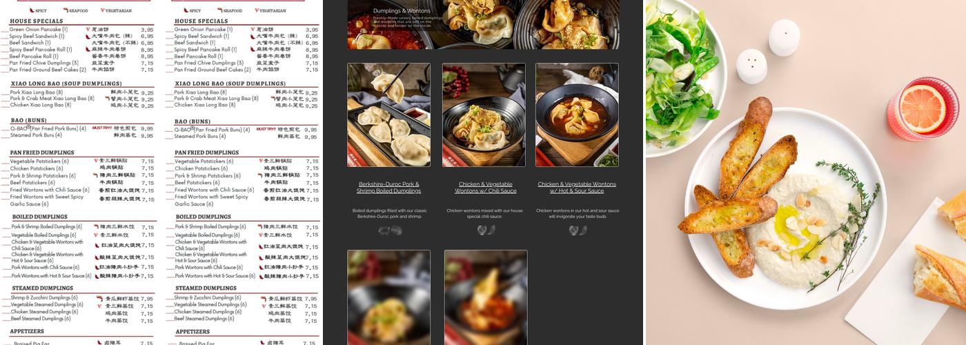 Dough Zone Dumpling House University District Menu