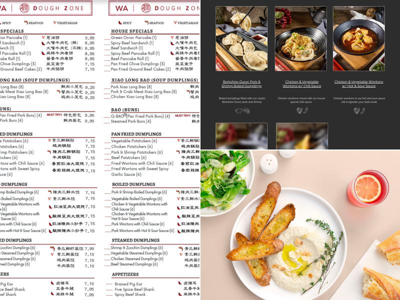 Dough Zone Dumpling House University District Menu