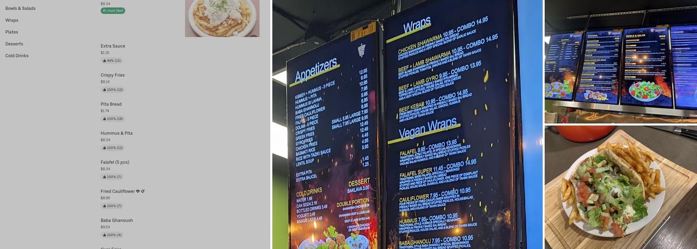Shawarma Time Menu