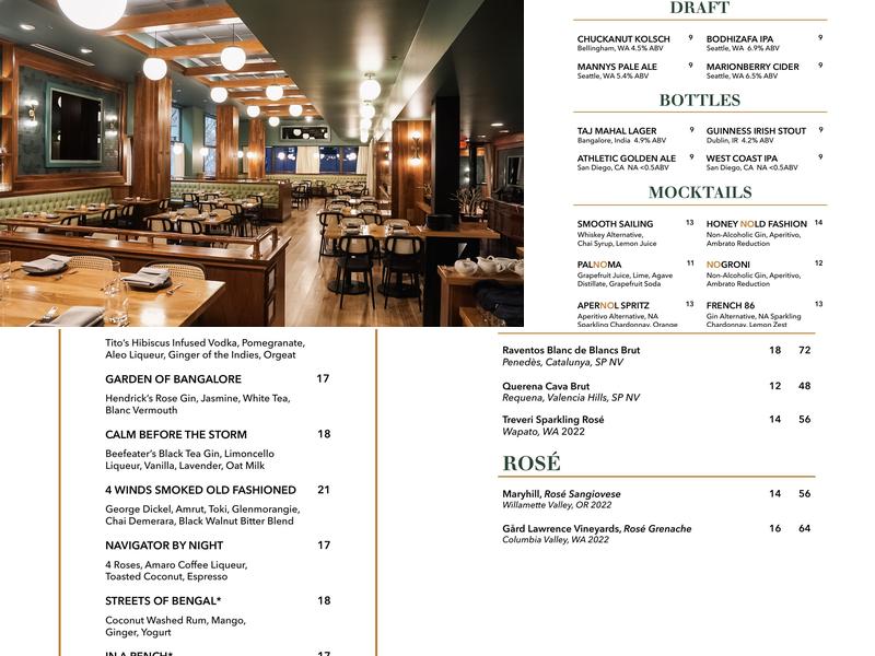 Mint Progressive Indian Menu