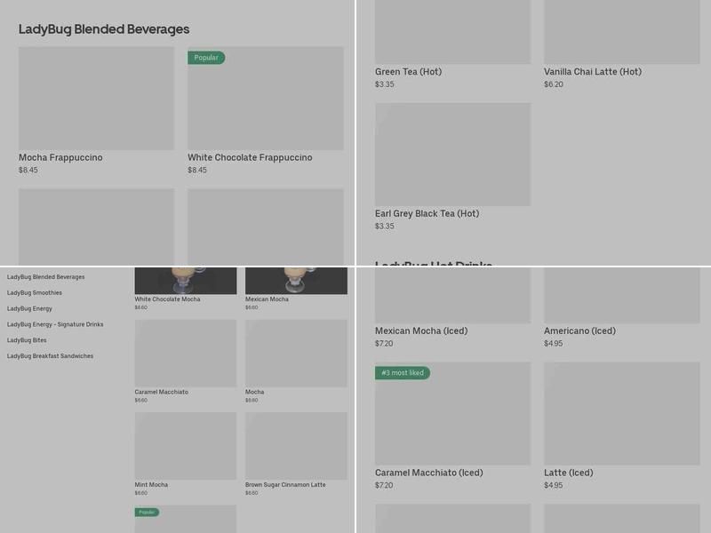 Ladybug Espresso Menu