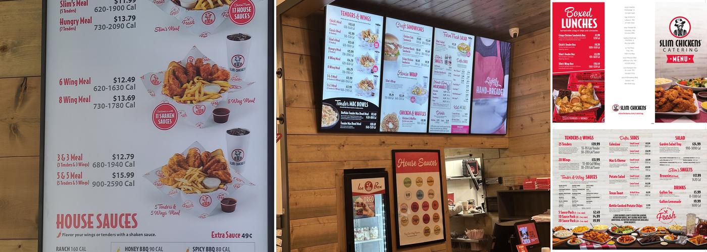 Slim Chicken Menu