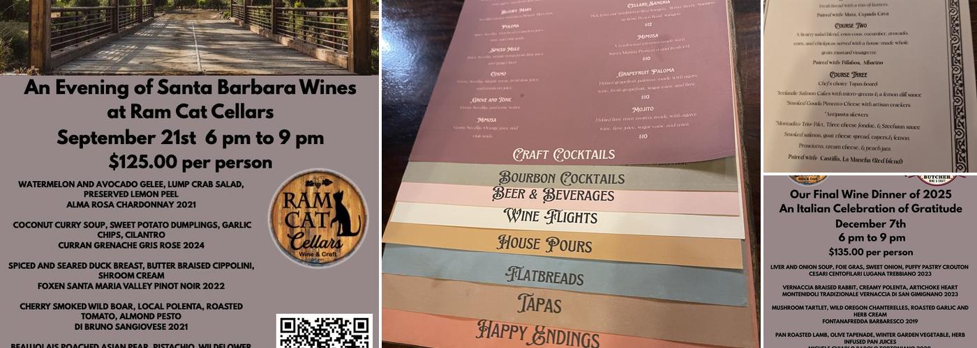 Ram Cat Cellars Menu