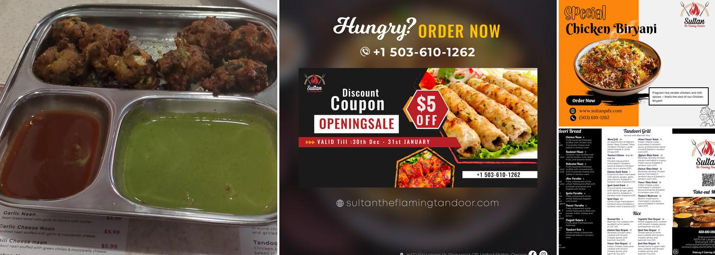 Sultan The Flaming Tandoor Menu