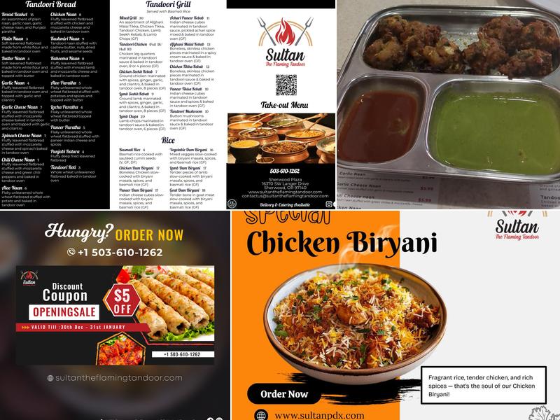 Sultan The Flaming Tandoor Menu