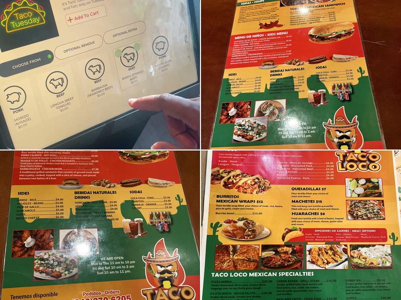 El Taco Loco Menu
