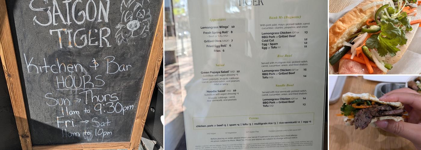 Saigon Tiger Menu