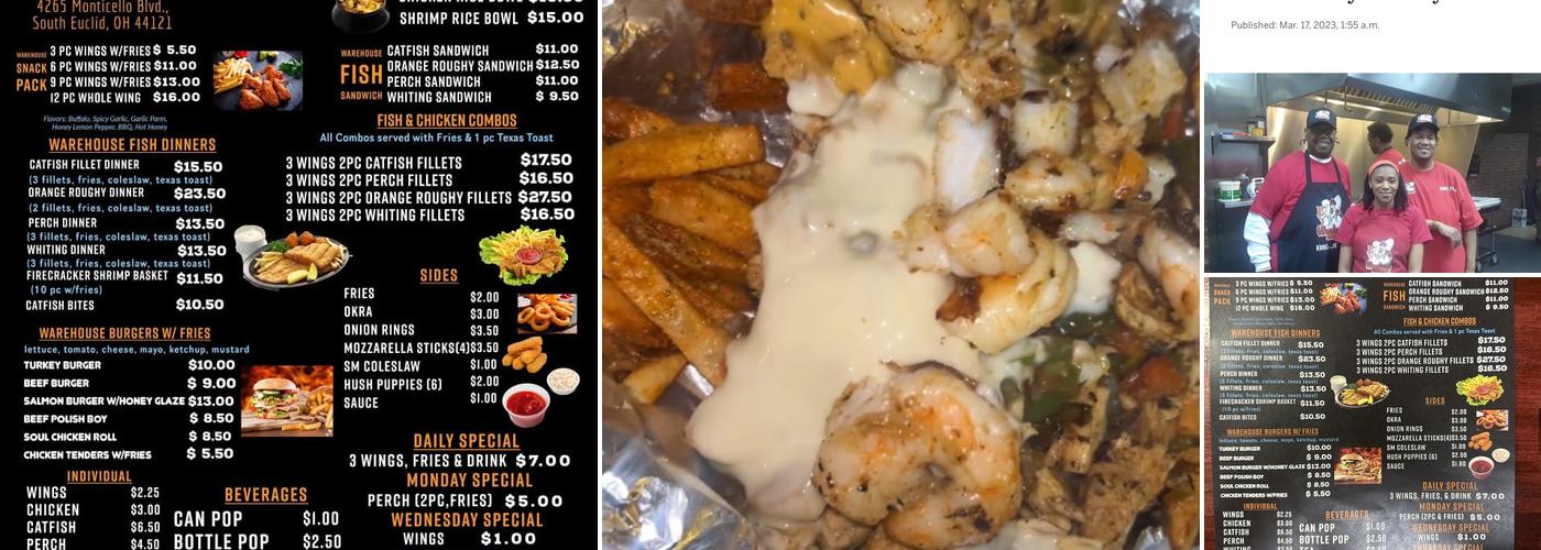 Warehouse Fish & Chicken Menu