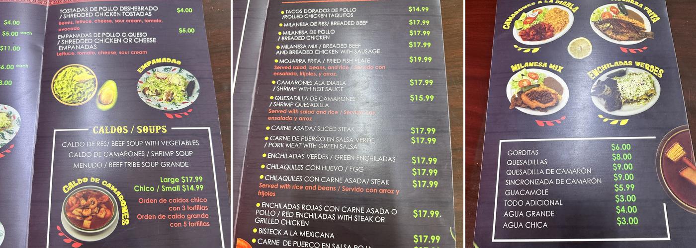 La Regia Menu