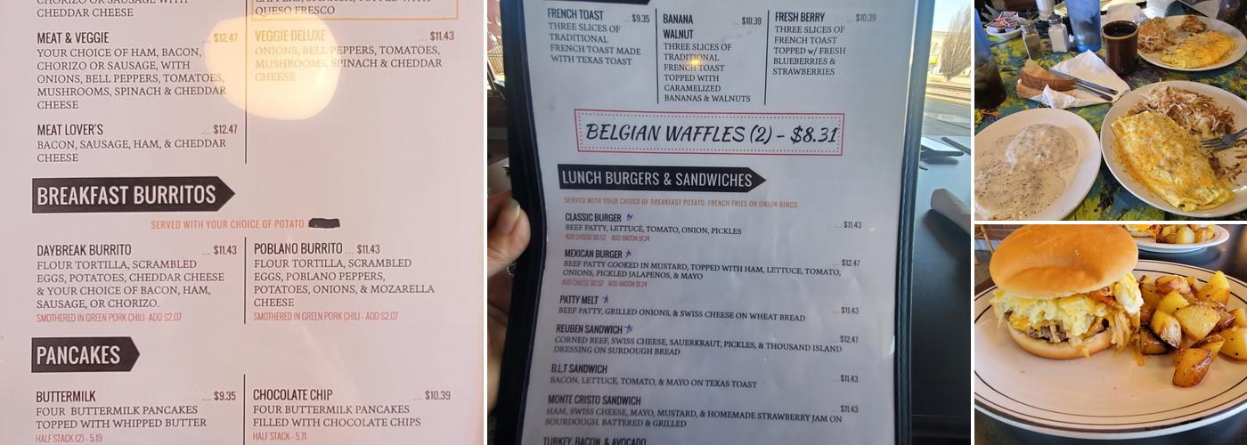 Daybreak Cafe Menu