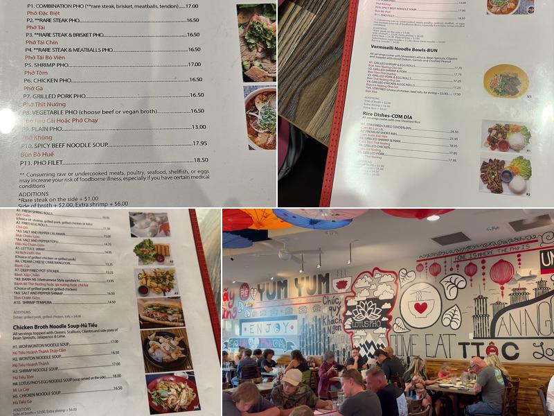 Lotus Pho Menu