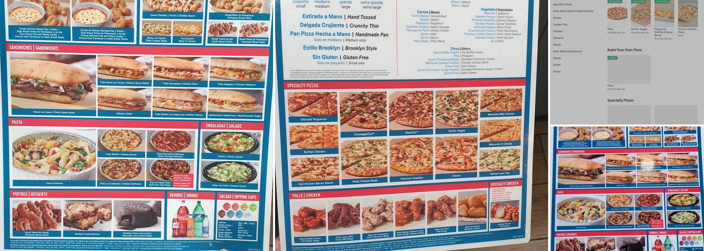 Domino's Pizza Menu