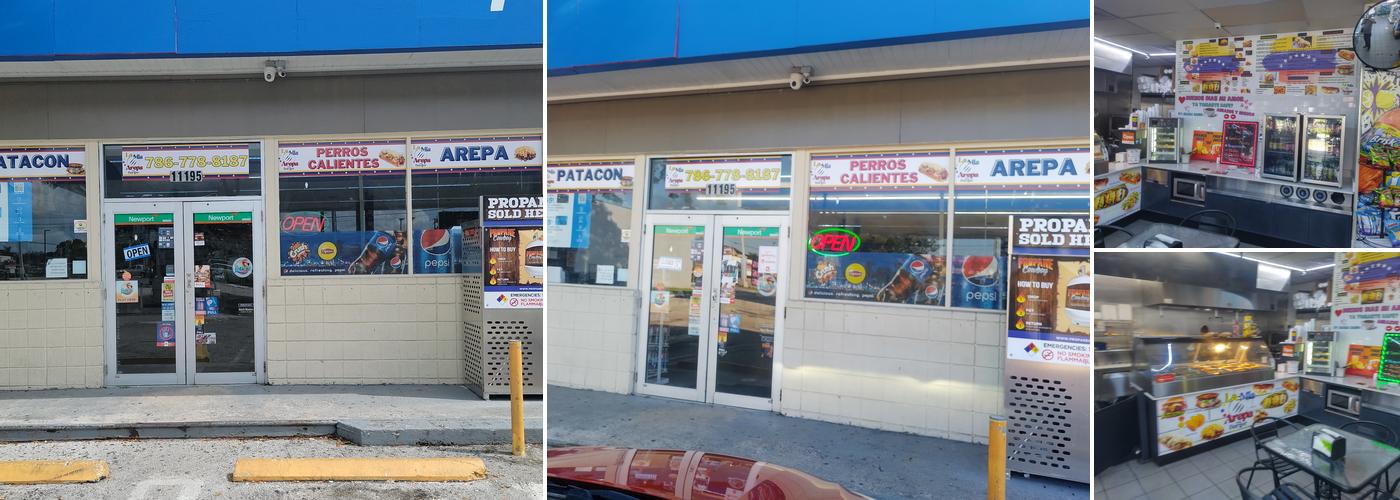 La mia arepa and burger