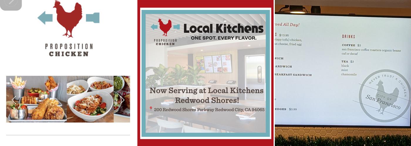 Proposition Chicken Menu