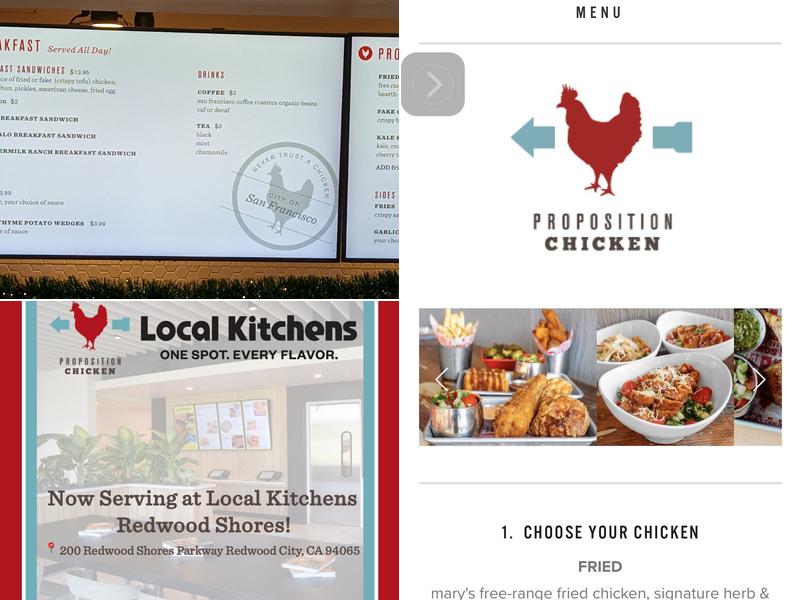 Proposition Chicken Menu