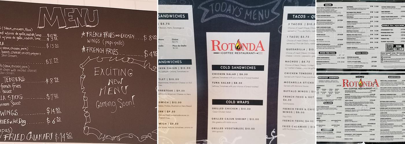 Rotonda Restaurant Menu