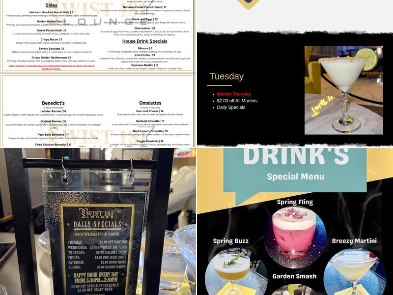 Twist 181 Lounge Menu